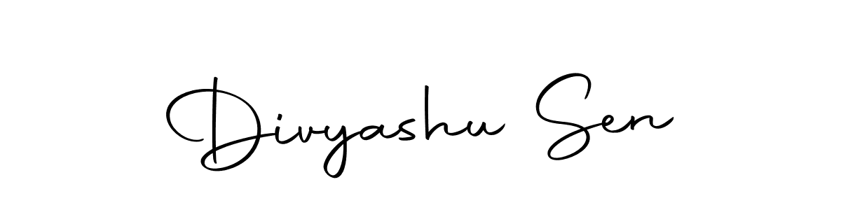 Use a signature maker to create a handwritten signature online. With this signature software, you can design (Autography-DOLnW) your own signature for name Divyashu Sen. Divyashu Sen signature style 10 images and pictures png