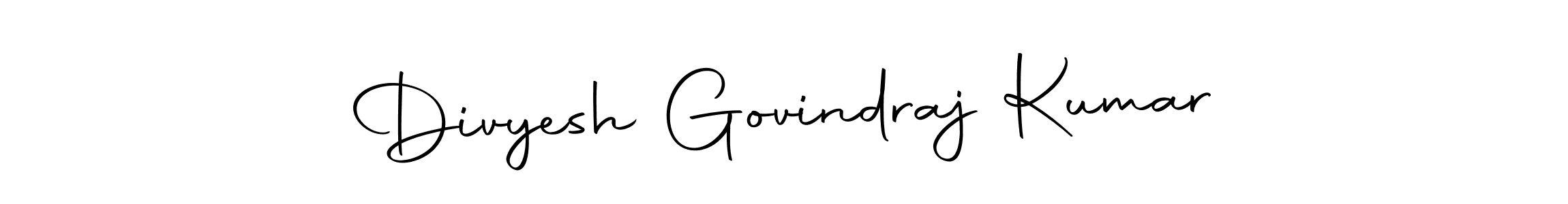 How to make Divyesh Govindraj Kumar name signature. Use Autography-DOLnW style for creating short signs online. This is the latest handwritten sign. Divyesh Govindraj Kumar signature style 10 images and pictures png