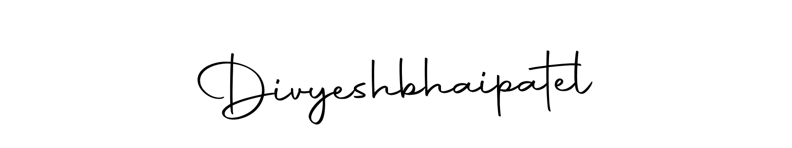 How to make Divyeshbhaipatel name signature. Use Autography-DOLnW style for creating short signs online. This is the latest handwritten sign. Divyeshbhaipatel signature style 10 images and pictures png
