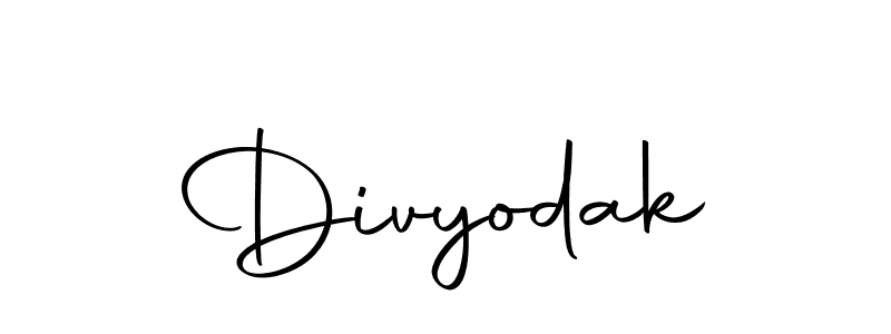 Design your own signature with our free online signature maker. With this signature software, you can create a handwritten (Autography-DOLnW) signature for name Divyodak. Divyodak signature style 10 images and pictures png