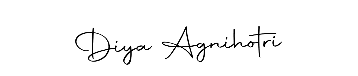 Diya Agnihotri stylish signature style. Best Handwritten Sign (Autography-DOLnW) for my name. Handwritten Signature Collection Ideas for my name Diya Agnihotri. Diya Agnihotri signature style 10 images and pictures png