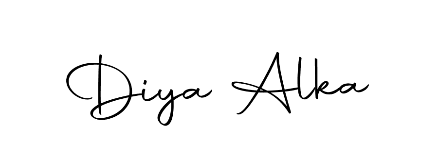 Similarly Autography-DOLnW is the best handwritten signature design. Signature creator online .You can use it as an online autograph creator for name Diya Alka. Diya Alka signature style 10 images and pictures png