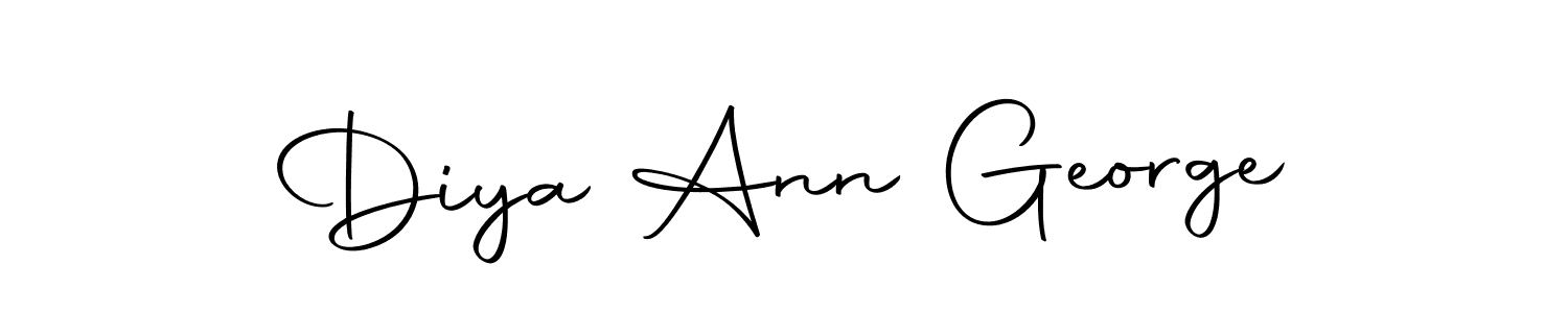 Create a beautiful signature design for name Diya Ann George. With this signature (Autography-DOLnW) fonts, you can make a handwritten signature for free. Diya Ann George signature style 10 images and pictures png