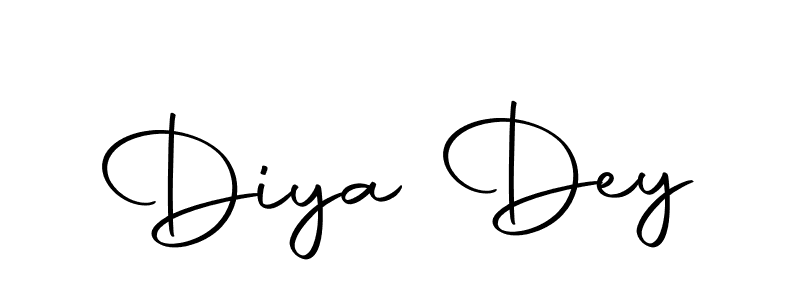 Create a beautiful signature design for name Diya Dey. With this signature (Autography-DOLnW) fonts, you can make a handwritten signature for free. Diya Dey signature style 10 images and pictures png