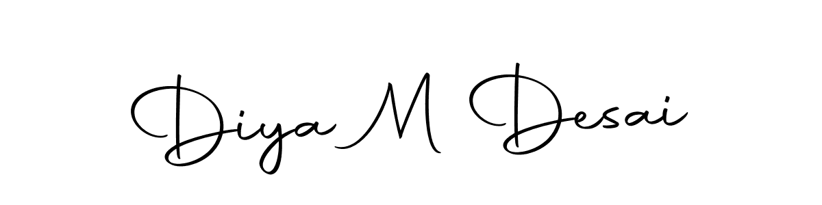 Diya M Desai stylish signature style. Best Handwritten Sign (Autography-DOLnW) for my name. Handwritten Signature Collection Ideas for my name Diya M Desai. Diya M Desai signature style 10 images and pictures png