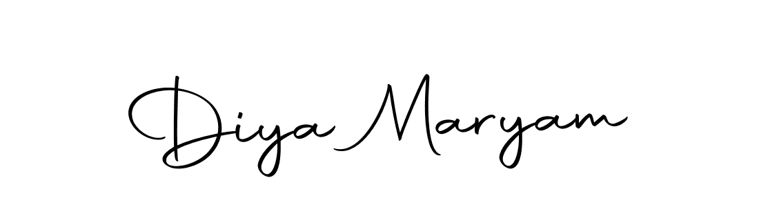 Make a beautiful signature design for name Diya Maryam. With this signature (Autography-DOLnW) style, you can create a handwritten signature for free. Diya Maryam signature style 10 images and pictures png