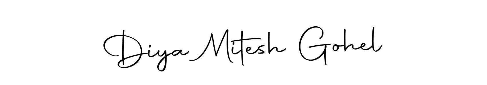 How to make Diya Mitesh Gohel signature? Autography-DOLnW is a professional autograph style. Create handwritten signature for Diya Mitesh Gohel name. Diya Mitesh Gohel signature style 10 images and pictures png