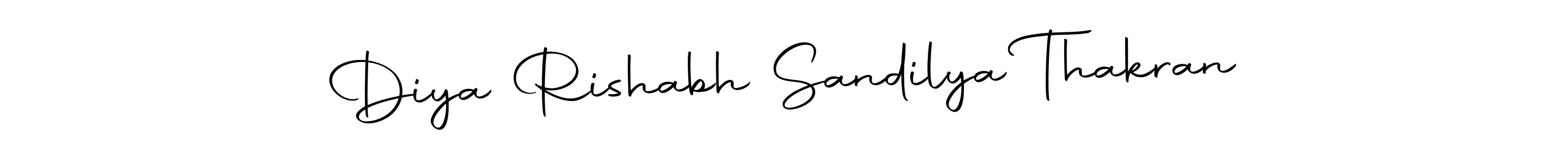 Use a signature maker to create a handwritten signature online. With this signature software, you can design (Autography-DOLnW) your own signature for name Diya Rishabh Sandilya Thakran. Diya Rishabh Sandilya Thakran signature style 10 images and pictures png