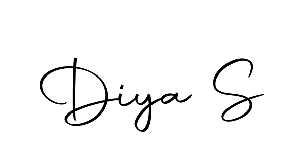 Design your own signature with our free online signature maker. With this signature software, you can create a handwritten (Autography-DOLnW) signature for name Diya S. Diya S signature style 10 images and pictures png