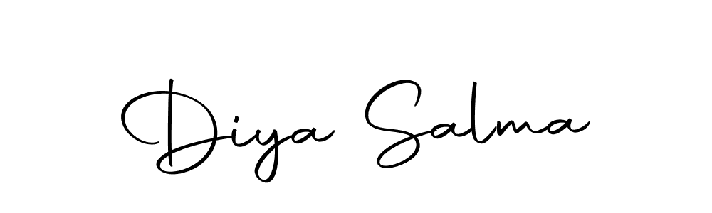 Use a signature maker to create a handwritten signature online. With this signature software, you can design (Autography-DOLnW) your own signature for name Diya Salma. Diya Salma signature style 10 images and pictures png