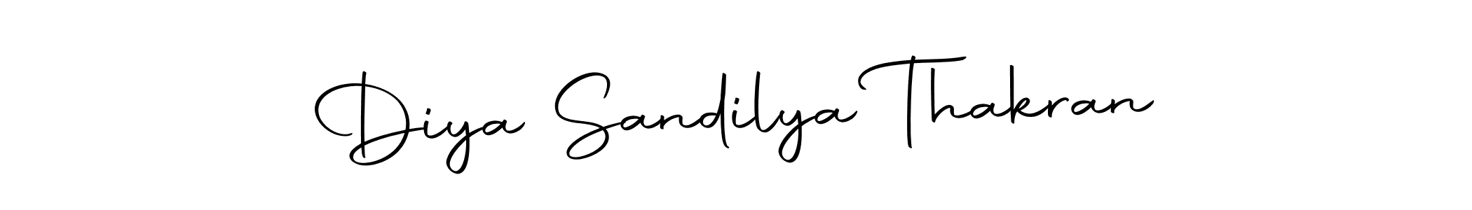 Make a beautiful signature design for name Diya Sandilya Thakran. With this signature (Autography-DOLnW) style, you can create a handwritten signature for free. Diya Sandilya Thakran signature style 10 images and pictures png