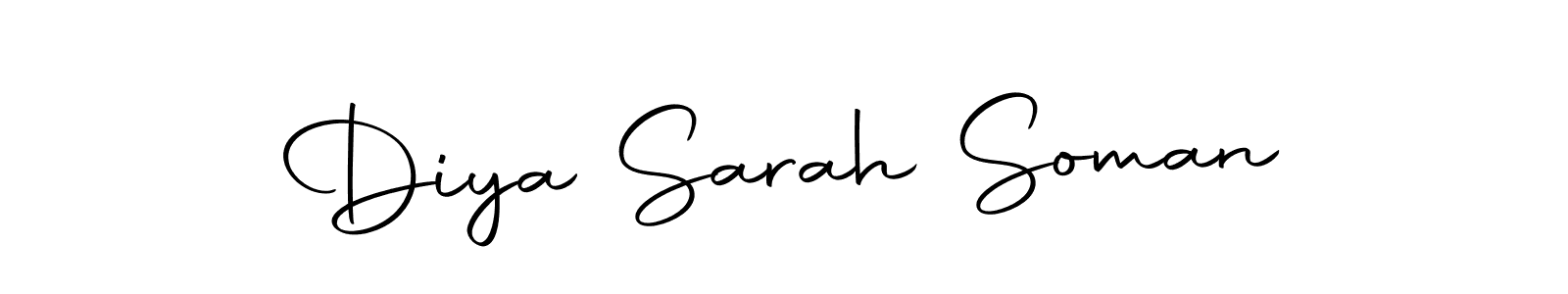 Design your own signature with our free online signature maker. With this signature software, you can create a handwritten (Autography-DOLnW) signature for name Diya Sarah Soman. Diya Sarah Soman signature style 10 images and pictures png