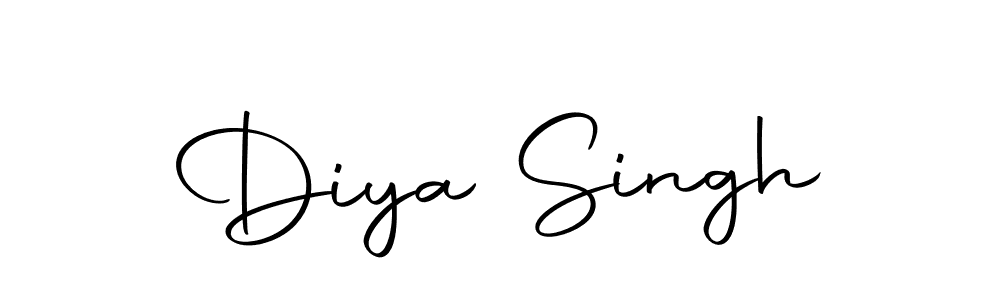 Design your own signature with our free online signature maker. With this signature software, you can create a handwritten (Autography-DOLnW) signature for name Diya Singh. Diya Singh signature style 10 images and pictures png