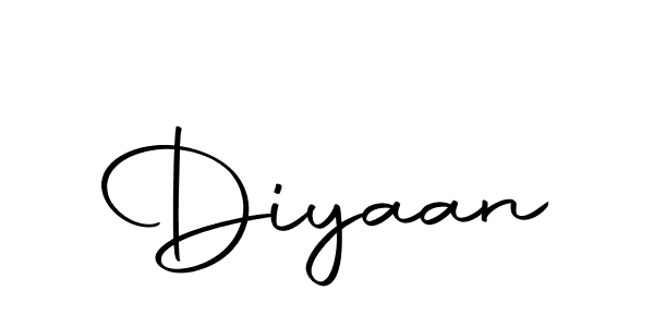 Design your own signature with our free online signature maker. With this signature software, you can create a handwritten (Autography-DOLnW) signature for name Diyaan. Diyaan signature style 10 images and pictures png