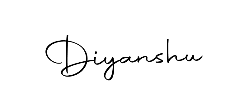 Use a signature maker to create a handwritten signature online. With this signature software, you can design (Autography-DOLnW) your own signature for name Diyanshu. Diyanshu signature style 10 images and pictures png