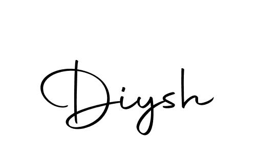 Design your own signature with our free online signature maker. With this signature software, you can create a handwritten (Autography-DOLnW) signature for name Diysh. Diysh signature style 10 images and pictures png