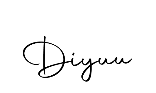 You should practise on your own different ways (Autography-DOLnW) to write your name (Diyuu) in signature. don't let someone else do it for you. Diyuu signature style 10 images and pictures png