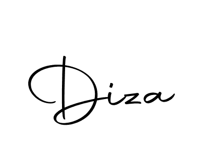 Design your own signature with our free online signature maker. With this signature software, you can create a handwritten (Autography-DOLnW) signature for name Diza. Diza signature style 10 images and pictures png