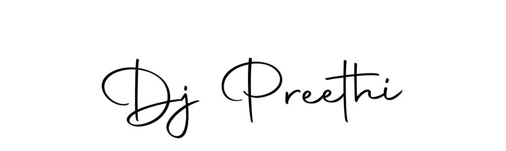 Use a signature maker to create a handwritten signature online. With this signature software, you can design (Autography-DOLnW) your own signature for name Dj Preethi. Dj Preethi signature style 10 images and pictures png