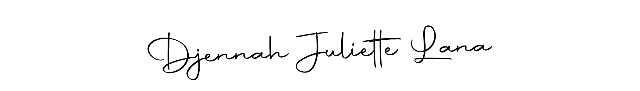 Djennah Juliette Lana stylish signature style. Best Handwritten Sign (Autography-DOLnW) for my name. Handwritten Signature Collection Ideas for my name Djennah Juliette Lana. Djennah Juliette Lana signature style 10 images and pictures png