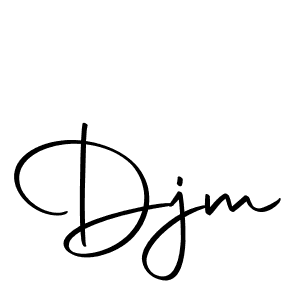 Design your own signature with our free online signature maker. With this signature software, you can create a handwritten (Autography-DOLnW) signature for name Djm. Djm signature style 10 images and pictures png