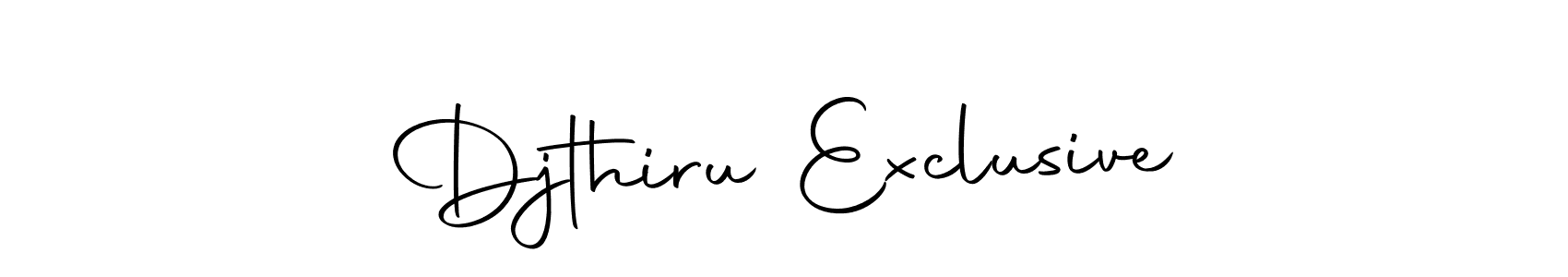 How to make Djthiru Exclusive name signature. Use Autography-DOLnW style for creating short signs online. This is the latest handwritten sign. Djthiru Exclusive signature style 10 images and pictures png