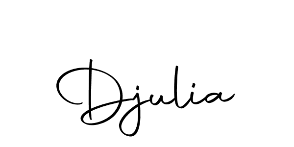 Use a signature maker to create a handwritten signature online. With this signature software, you can design (Autography-DOLnW) your own signature for name Djulia. Djulia signature style 10 images and pictures png