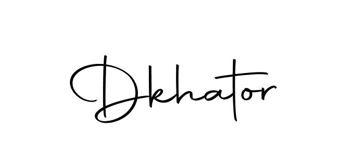 Use a signature maker to create a handwritten signature online. With this signature software, you can design (Autography-DOLnW) your own signature for name Dkhator. Dkhator signature style 10 images and pictures png