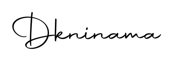 You should practise on your own different ways (Autography-DOLnW) to write your name (Dkninama) in signature. Don't let someone else do it for you. Dkninama signature style 10 images and pictures png