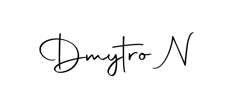 How to make Dmytro N name signature. Use Autography-DOLnW style for creating short signs online. This is the latest handwritten sign. Dmytro N signature style 10 images and pictures png