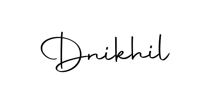 Make a beautiful signature design for name Dnikhil. With this signature (Autography-DOLnW) style, you can create a handwritten signature for free. Dnikhil signature style 10 images and pictures png