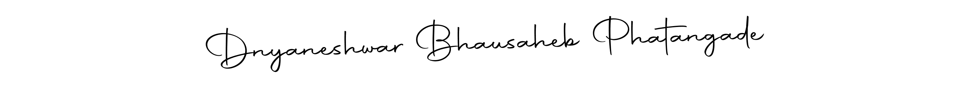 How to make Dnyaneshwar Bhausaheb Phatangade name signature. Use Autography-DOLnW style for creating short signs online. This is the latest handwritten sign. Dnyaneshwar Bhausaheb Phatangade signature style 10 images and pictures png