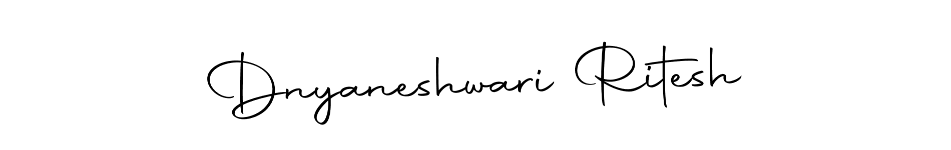 You can use this online signature creator to create a handwritten signature for the name Dnyaneshwari Ritesh. This is the best online autograph maker. Dnyaneshwari Ritesh signature style 10 images and pictures png