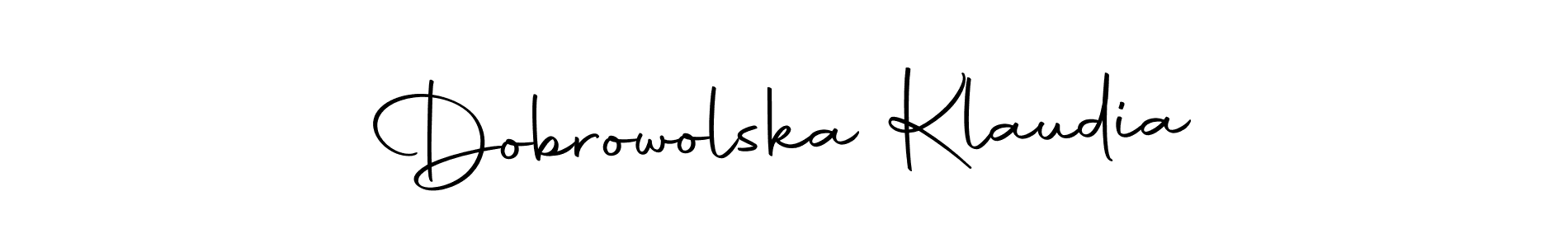 You can use this online signature creator to create a handwritten signature for the name Dobrowolska Klaudia. This is the best online autograph maker. Dobrowolska Klaudia signature style 10 images and pictures png