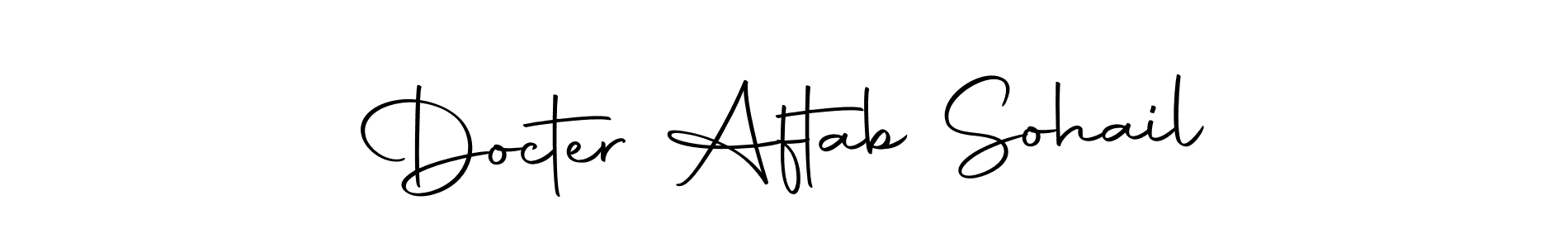 You should practise on your own different ways (Autography-DOLnW) to write your name (Docter Aftab Sohail) in signature. don't let someone else do it for you. Docter Aftab Sohail signature style 10 images and pictures png