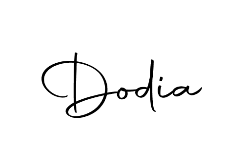 Design your own signature with our free online signature maker. With this signature software, you can create a handwritten (Autography-DOLnW) signature for name Dodia. Dodia signature style 10 images and pictures png