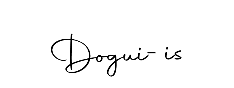 You should practise on your own different ways (Autography-DOLnW) to write your name (Dogui-is) in signature. don't let someone else do it for you. Dogui-is signature style 10 images and pictures png