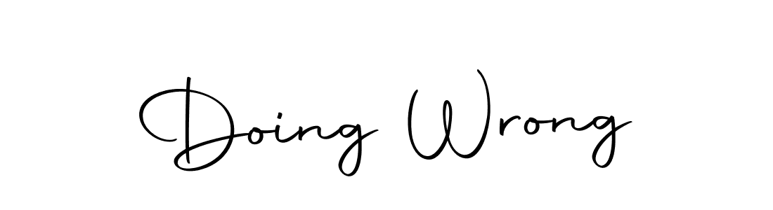 Use a signature maker to create a handwritten signature online. With this signature software, you can design (Autography-DOLnW) your own signature for name Doing Wrong. Doing Wrong signature style 10 images and pictures png