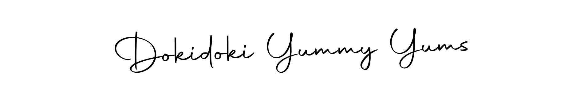Make a beautiful signature design for name Dokidoki Yummy Yums. Use this online signature maker to create a handwritten signature for free. Dokidoki Yummy Yums signature style 10 images and pictures png