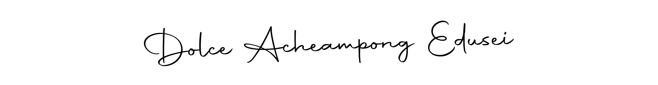 Design your own signature with our free online signature maker. With this signature software, you can create a handwritten (Autography-DOLnW) signature for name Dolce Acheampong Edusei. Dolce Acheampong Edusei signature style 10 images and pictures png