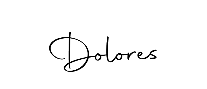 Design your own signature with our free online signature maker. With this signature software, you can create a handwritten (Autography-DOLnW) signature for name Dolores. Dolores signature style 10 images and pictures png