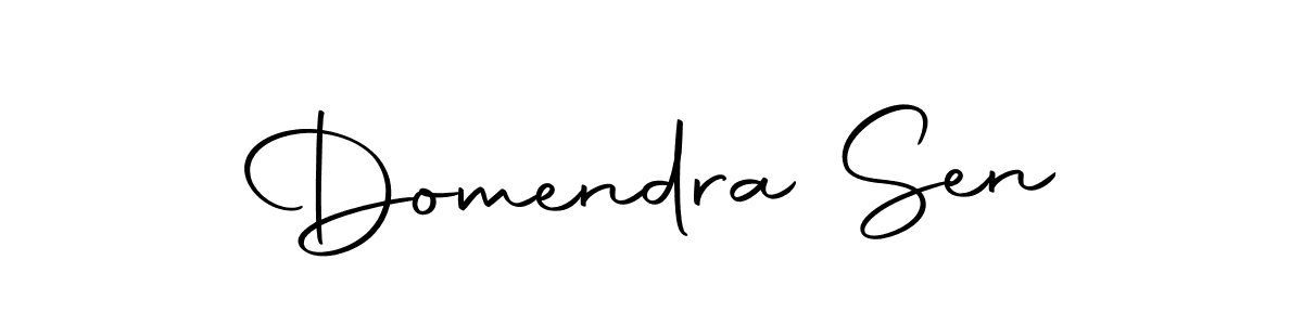 How to make Domendra Sen name signature. Use Autography-DOLnW style for creating short signs online. This is the latest handwritten sign. Domendra Sen signature style 10 images and pictures png