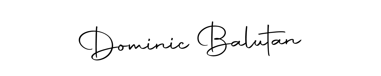 How to make Dominic Balutan name signature. Use Autography-DOLnW style for creating short signs online. This is the latest handwritten sign. Dominic Balutan signature style 10 images and pictures png