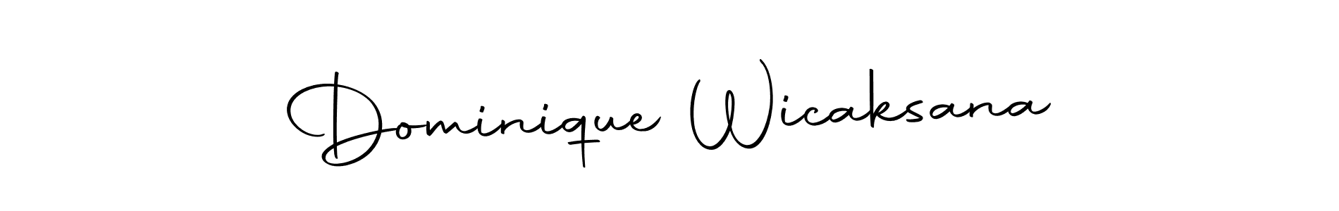 You can use this online signature creator to create a handwritten signature for the name Dominique Wicaksana. This is the best online autograph maker. Dominique Wicaksana signature style 10 images and pictures png