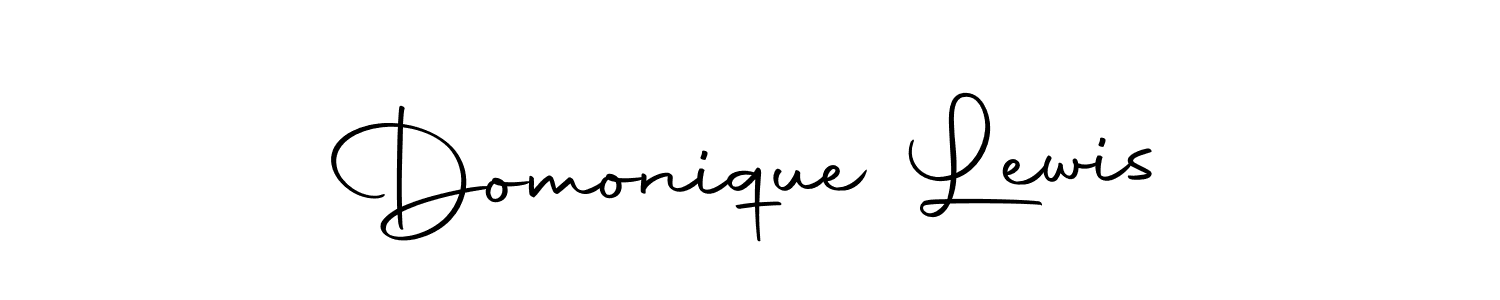 How to make Domonique Lewis name signature. Use Autography-DOLnW style for creating short signs online. This is the latest handwritten sign. Domonique Lewis signature style 10 images and pictures png