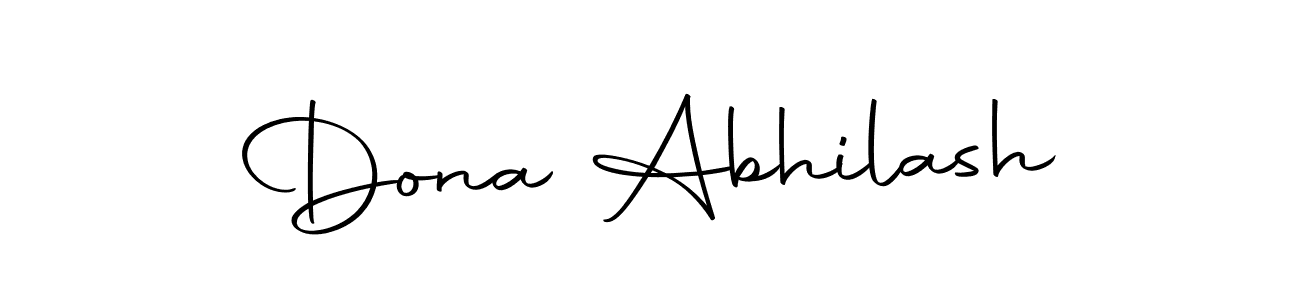 Make a short Dona Abhilash signature style. Manage your documents anywhere anytime using Autography-DOLnW. Create and add eSignatures, submit forms, share and send files easily. Dona Abhilash signature style 10 images and pictures png