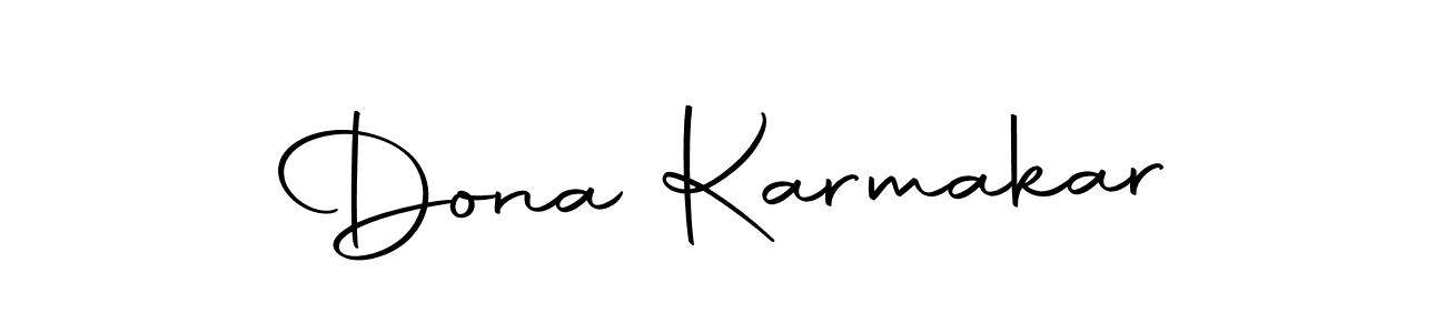 Create a beautiful signature design for name Dona Karmakar. With this signature (Autography-DOLnW) fonts, you can make a handwritten signature for free. Dona Karmakar signature style 10 images and pictures png