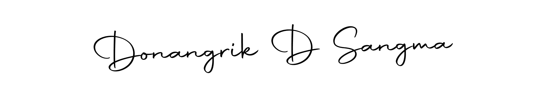 How to make Donangrik D Sangma name signature. Use Autography-DOLnW style for creating short signs online. This is the latest handwritten sign. Donangrik D Sangma signature style 10 images and pictures png