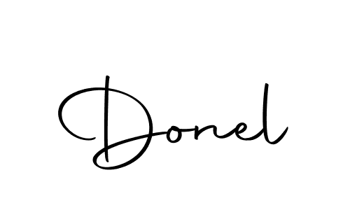 Use a signature maker to create a handwritten signature online. With this signature software, you can design (Autography-DOLnW) your own signature for name Donel. Donel signature style 10 images and pictures png