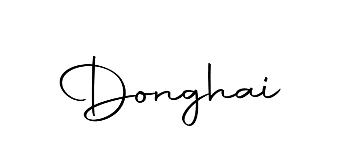 Use a signature maker to create a handwritten signature online. With this signature software, you can design (Autography-DOLnW) your own signature for name Donghai. Donghai signature style 10 images and pictures png